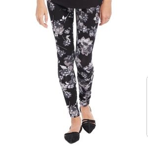 Black floral Motherhood Maternity leggings - M
